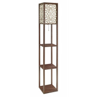Coaster Furniture 901568 Square Floor Lamp with 3 Shelves Cappuccino